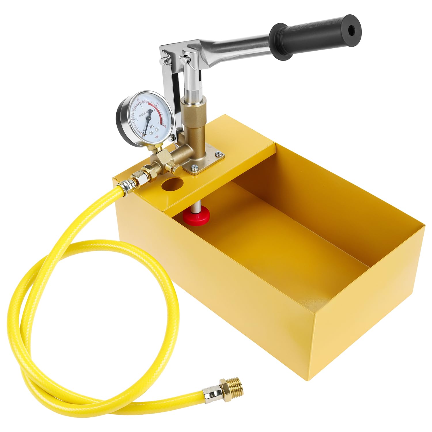 QWORK® Manual Pressure Test Pump, 40 Bar Hydraulic Test Pump for Water Pipes and Underfloor Heating Systems