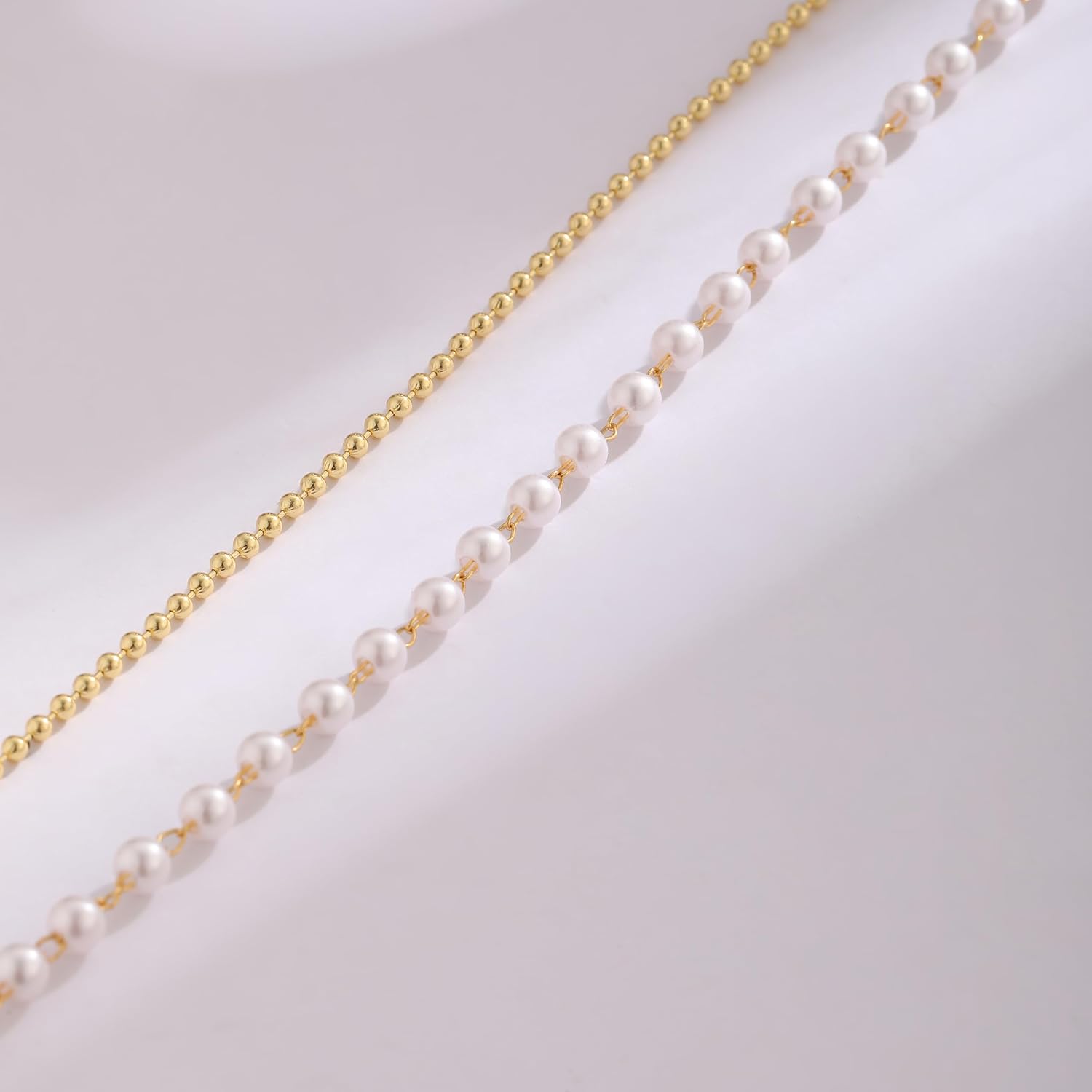 ASCOMY Anklets for Women 14K Gold/Silver Ankle Bracelets Dainty Cute Star Cubic Zirconia Devil's Eye Infinity Charm Pearl Satellite Sparkling Chain Summer Beach Foot Bracelet Jewelry Gifts for Her - Image 5