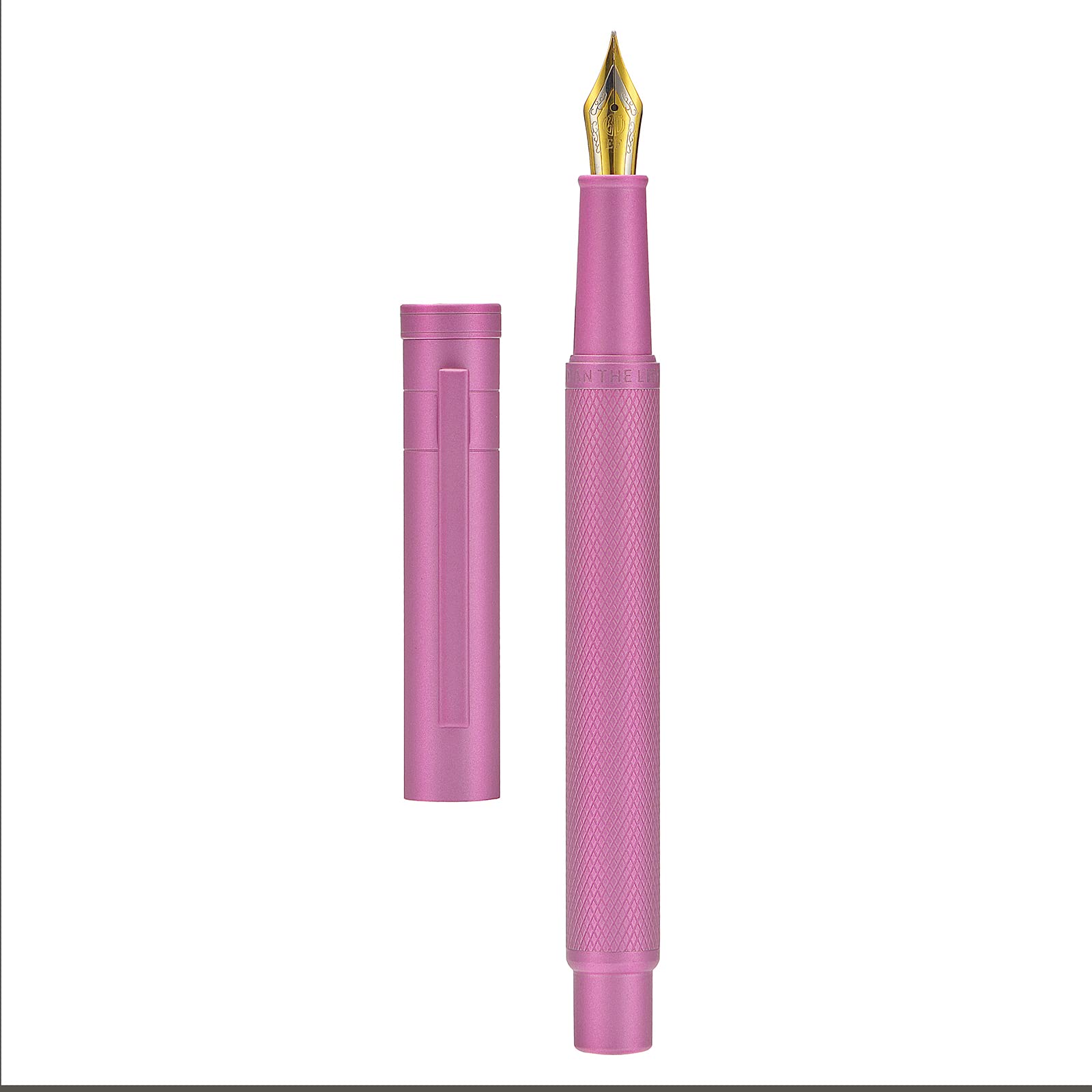 Hongdian 1851 Pink Forest Fountain Pen Blade Nib Classic Design Calligraphy Pen with Converter and Metal Pen Case Set