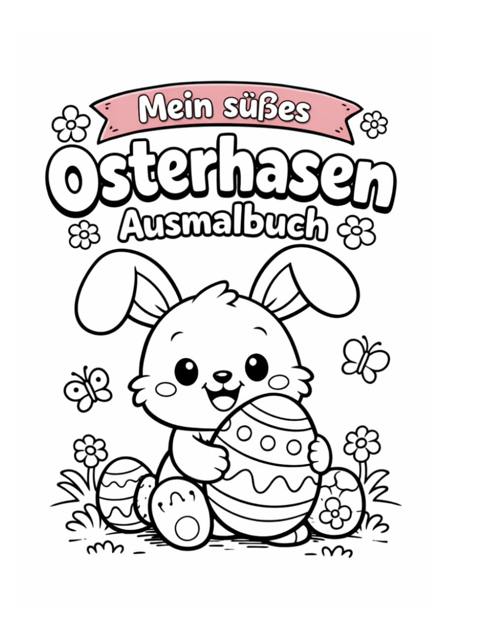 Mein süßes Osterhasen Ausmalbuch: Für Kinder von 2–5 Jahren