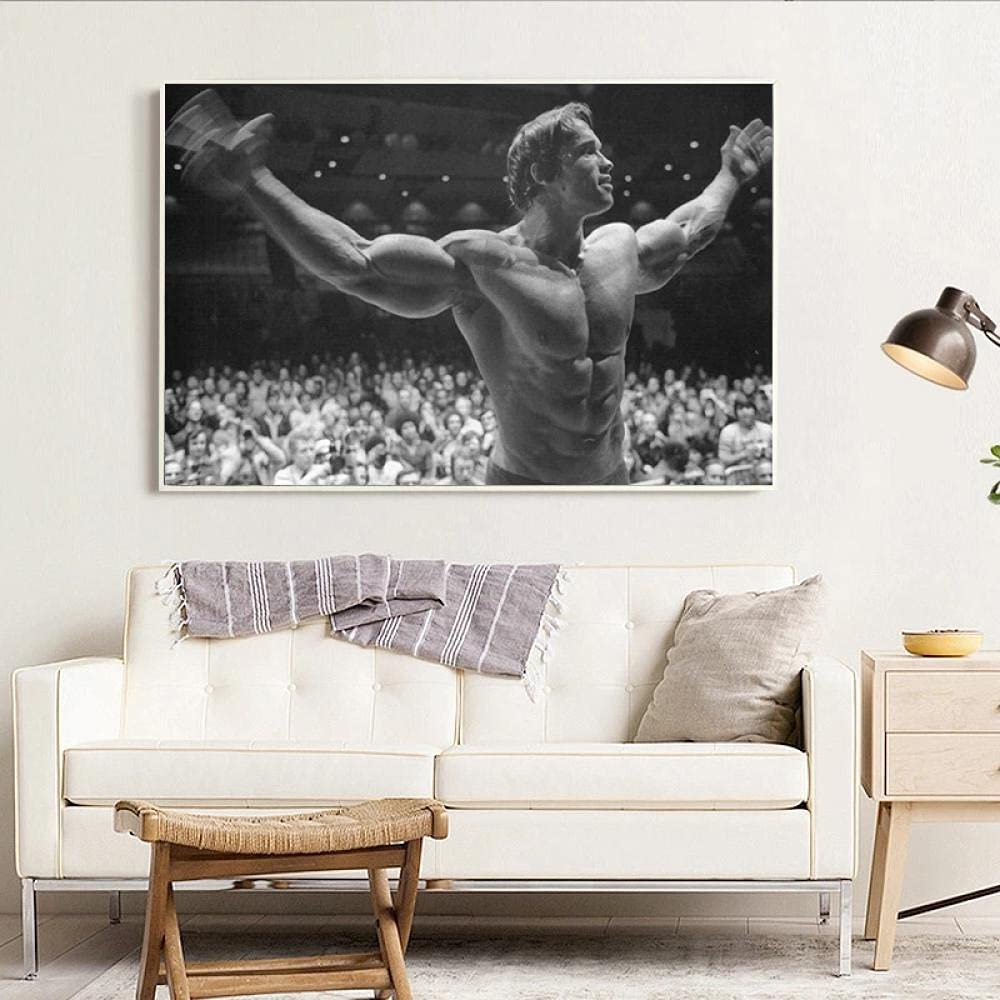 Arnold Schwarzenegger motivation fitness poster mural pour transformer un salon sans inspiration