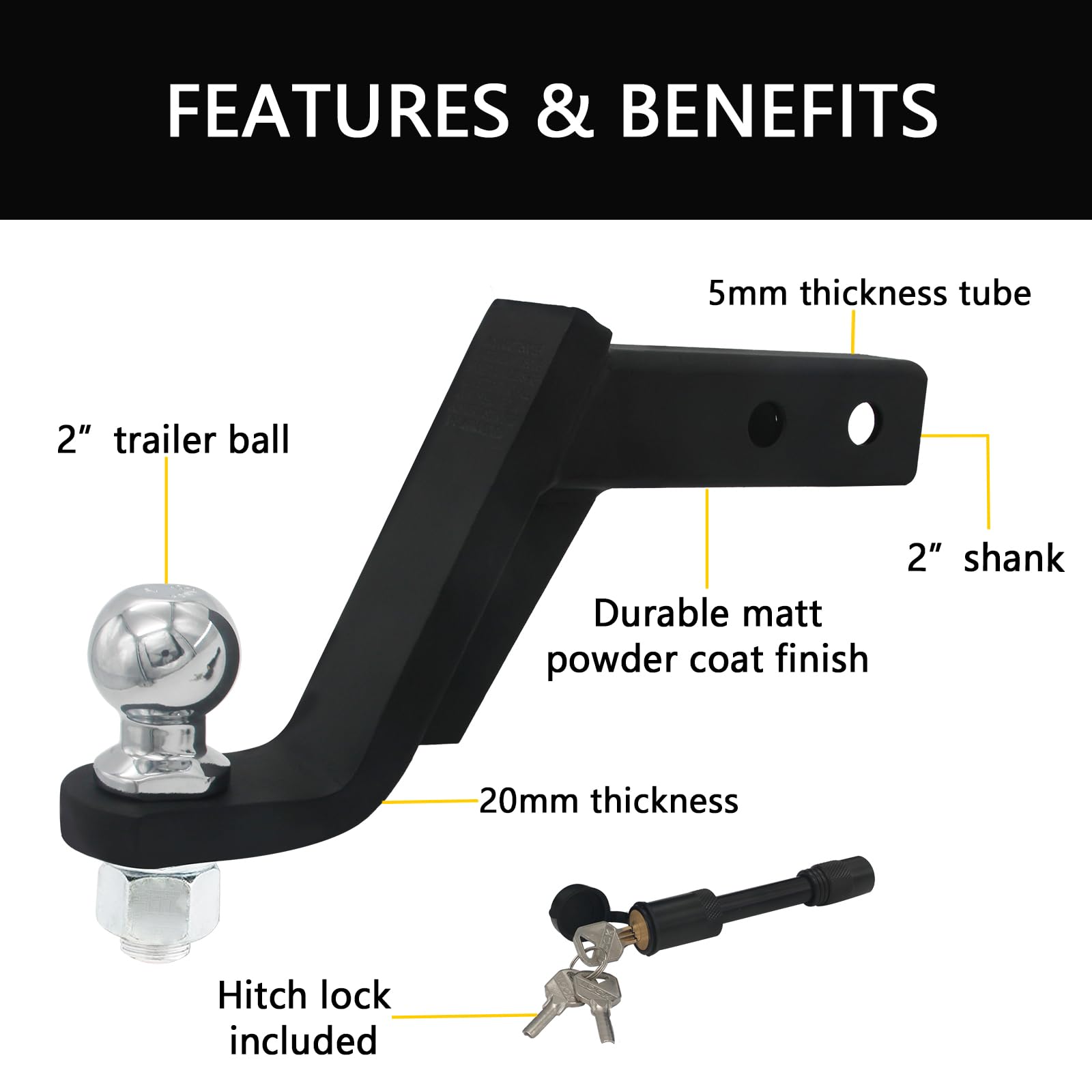 BUYERS PRODUCTS 1-7/8 In., 2 In., 2-5/16 In. Chrome Towing Balls Adjustable Tri-Ball Hitch 1802225 - The Home Depot - Foto 10