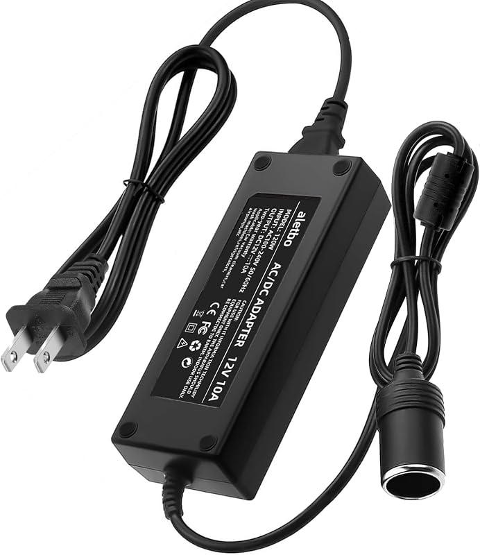 Conversor AC/DC aletbo 110–240 V para 12 V, 10 A e 120 W com tomada veicular – 1 unidade
