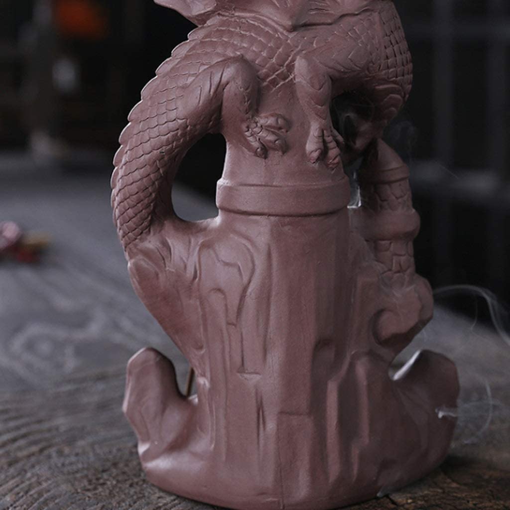 Kadzielnica Pojemnik na Kadzidło Smok Kadzidło Z Przepływem Zwrotnym Ręcznie Robiona Ceramika Statua Home Decor Wodospad Uchwyt Kadzidła Dekoracja Sypialni Uchwyt na Kadzidło do Domu