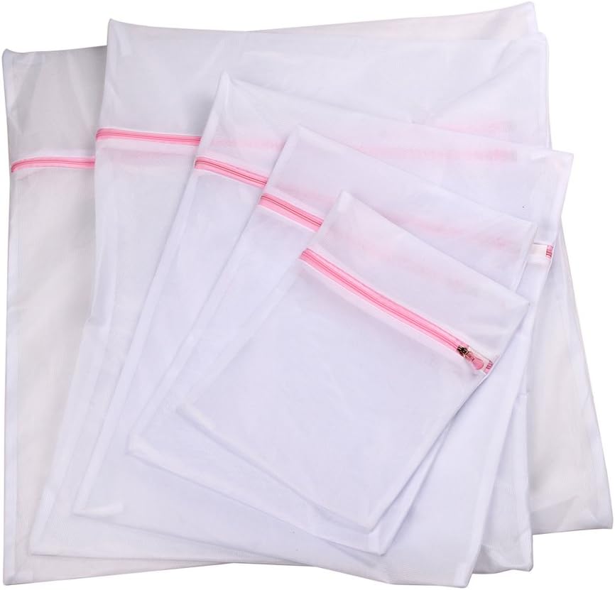 TGS Gems Lingerie Bag for Laundry 5 PC Set Mesh Wash Bags