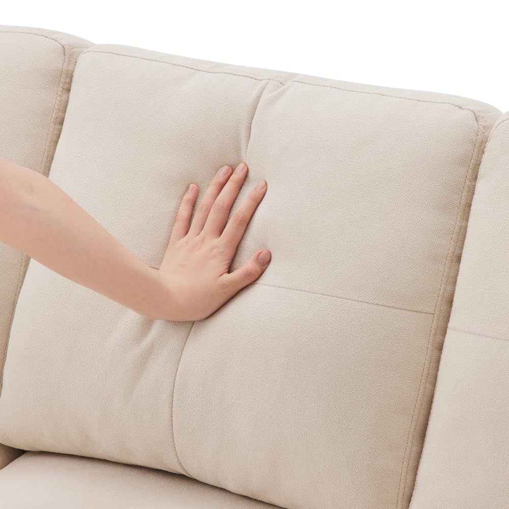 Sofá esquinero intercambiable, sofá de 3 plazas con chaise longue, sofás de esquina modernos con espacio de almacenamiento, 2 portavasos, 2 cojines, sofá esquinero en L con bolsillo lateral, para