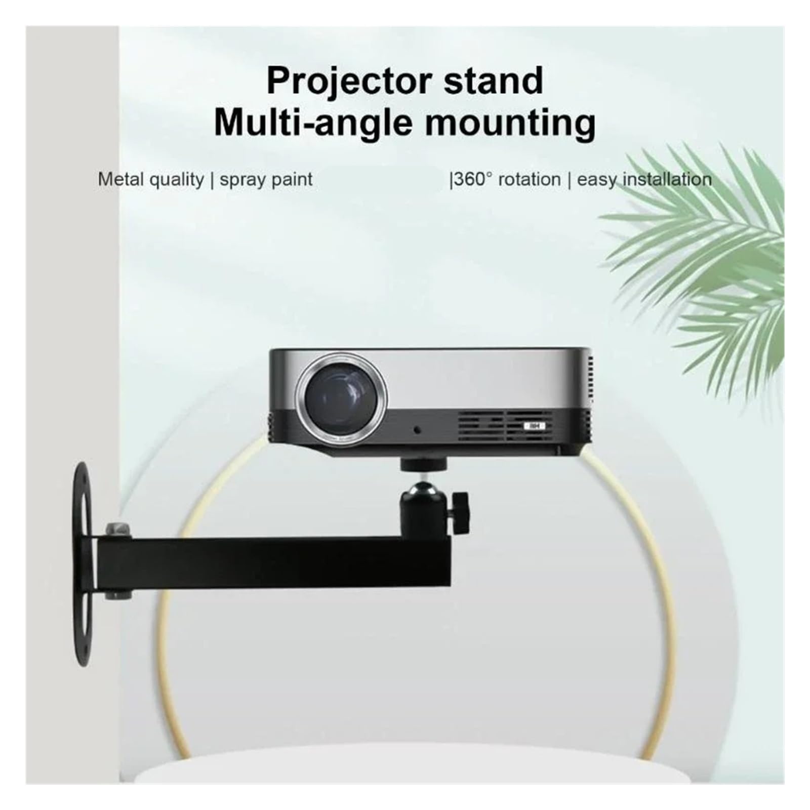 Soporte De Pared para Proyector Soporte de proyector Metal Montaje en Pared con Ajuste múltiple Plegable for cámaras y proyectores pequeños(Arms 35cm)
