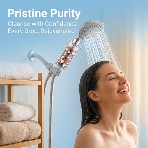 Vista 2 de Repuestos de cuentas para cabezal de ducha de 7.05 oz, repuesto de cabezal de ducha mineral, filtro de cuentas iónicas para filtrar