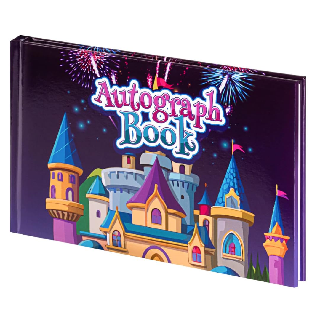 Disney World Livre d'autographes 2026 couverture rigide signatures messages gribouillis images reliure cousue