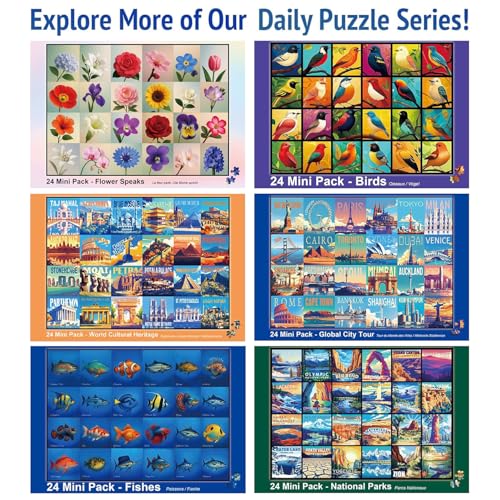 Blumensprache, 24 Mini-Puzzle-Tageskalender, 1000 Teile, Adventskalender – Ansicht 7