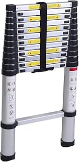 Aluminium Folding Telescopic Ladder 2.9m 10 Steps Ladder Extension Ladder for Engineering Loft DIY Multi-Function Extendable Ladder EN131 (Size : 2.9m/9.6ft) Lofty Ambition