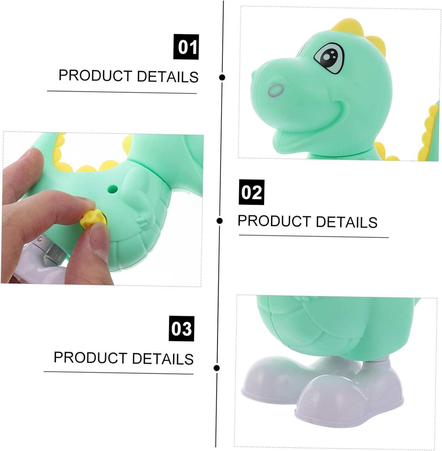 4Pcs Clockwork Animal Wind-up Playthings Fall Resistant Safe Cartoon Design Fun Windup for Boys Random Color