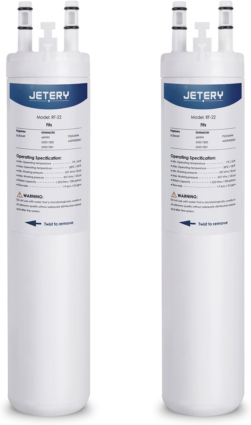 2 Pack Frigidaire ULTRAWF Refrigerator Water Filter, JETERY Fridge