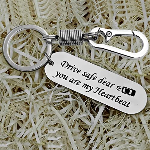 Image of Customize Personalized Laser engraved Drive Safe Keychain Gifts for Husband Dad Boyfriend Valentines Day Father's day Birthday