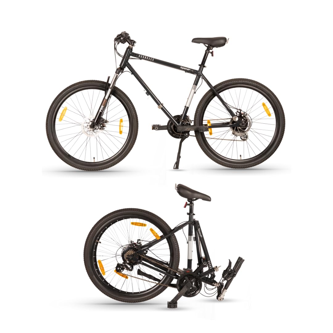 Sponsored Ad - HORNBACK Xpand+ Foldable Mountain Bike 27.5 Inch | Shimano 21-Speed Gear Cycle | Front Suspension 100mm Travel | Durable Steel Frame | Fully Assembled | Adults & Teens 13+ | Storm Black