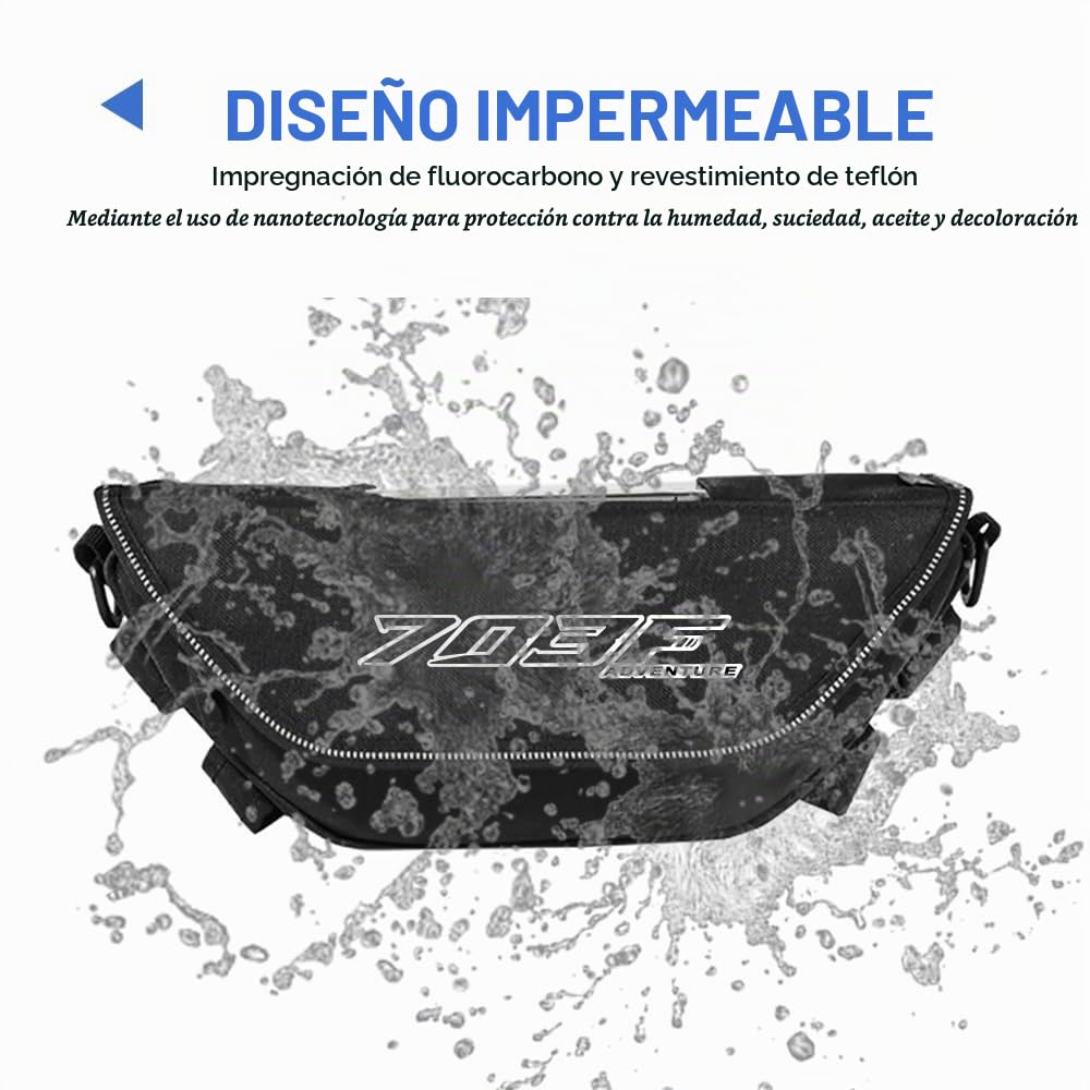 Bolsa de manillar para Zontes 703F 703f Bolsa de viaje para navegador de volante de motocicleta Bolsa de teléfono impermeable y antipolvo