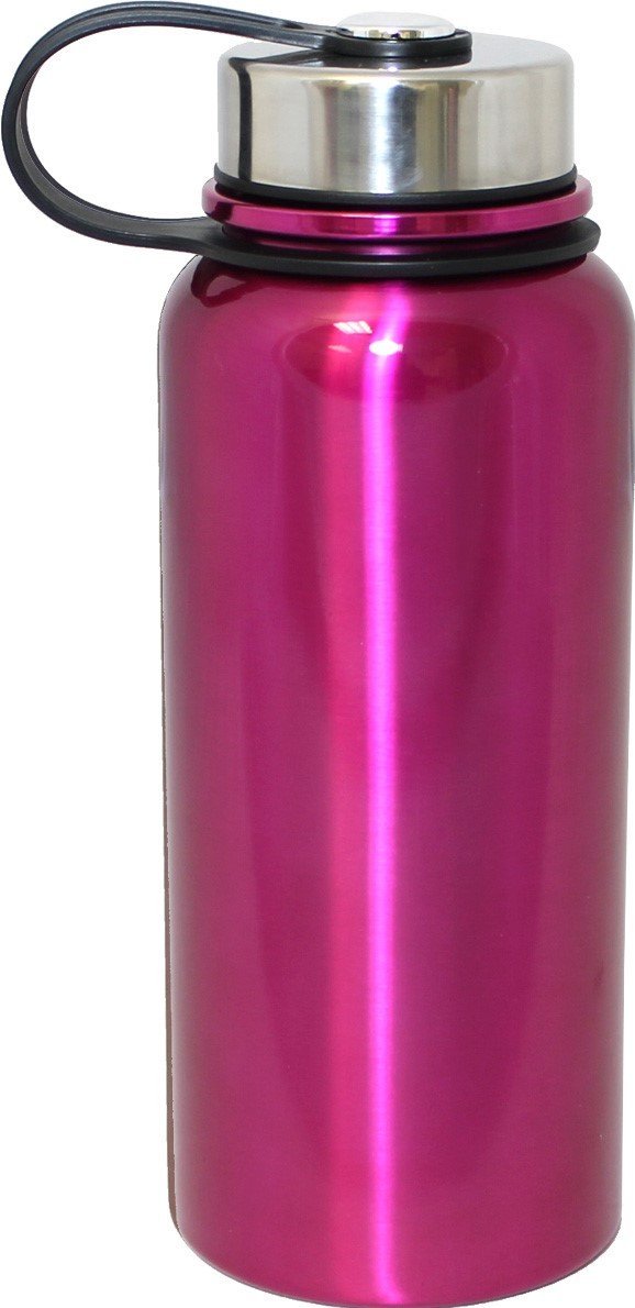 GHP Insulated Double Wall Stainless Steel Vacuum Sealed Water Bottle, 30 oz, Pink