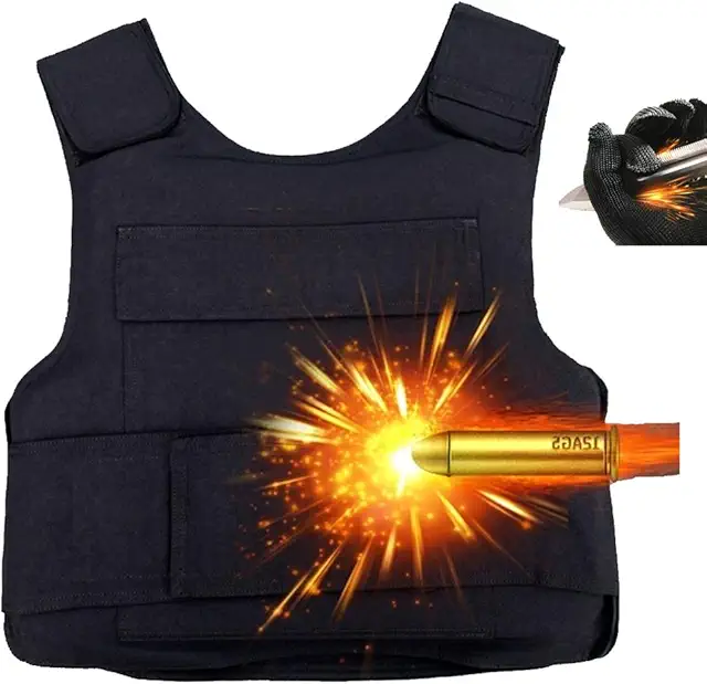 Gilet Par Balle Kevlar 32 Couches Tactique Militaire Anti-déflagrant 2.8kg