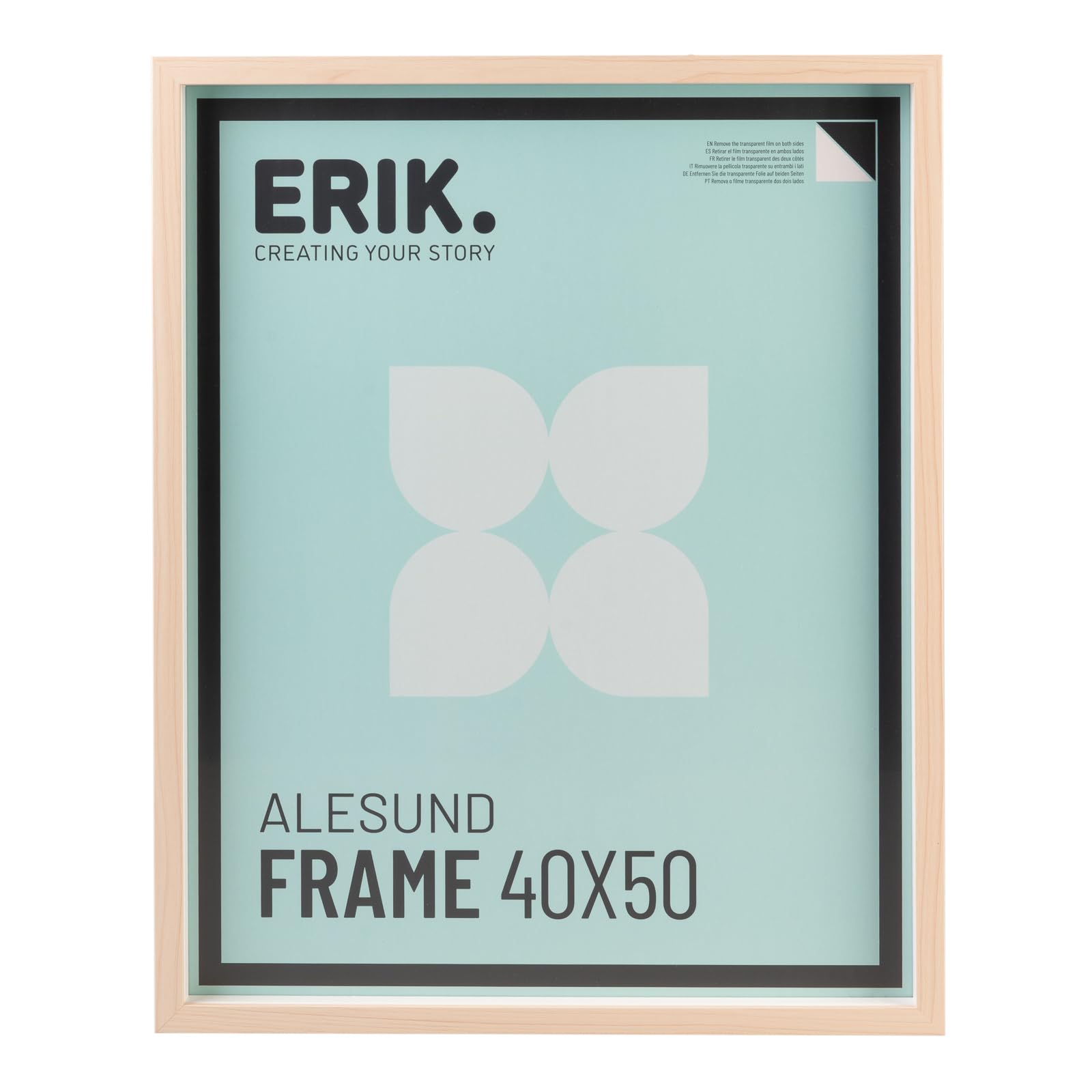 Grupo Erik 40x50 Picture Frame - Oak Photo Frames Wall, Large Picture Frames 50cm x 40cm, Family Photo Frame, Art Wall Decor - New Home Gifts, Home Decor Gifts