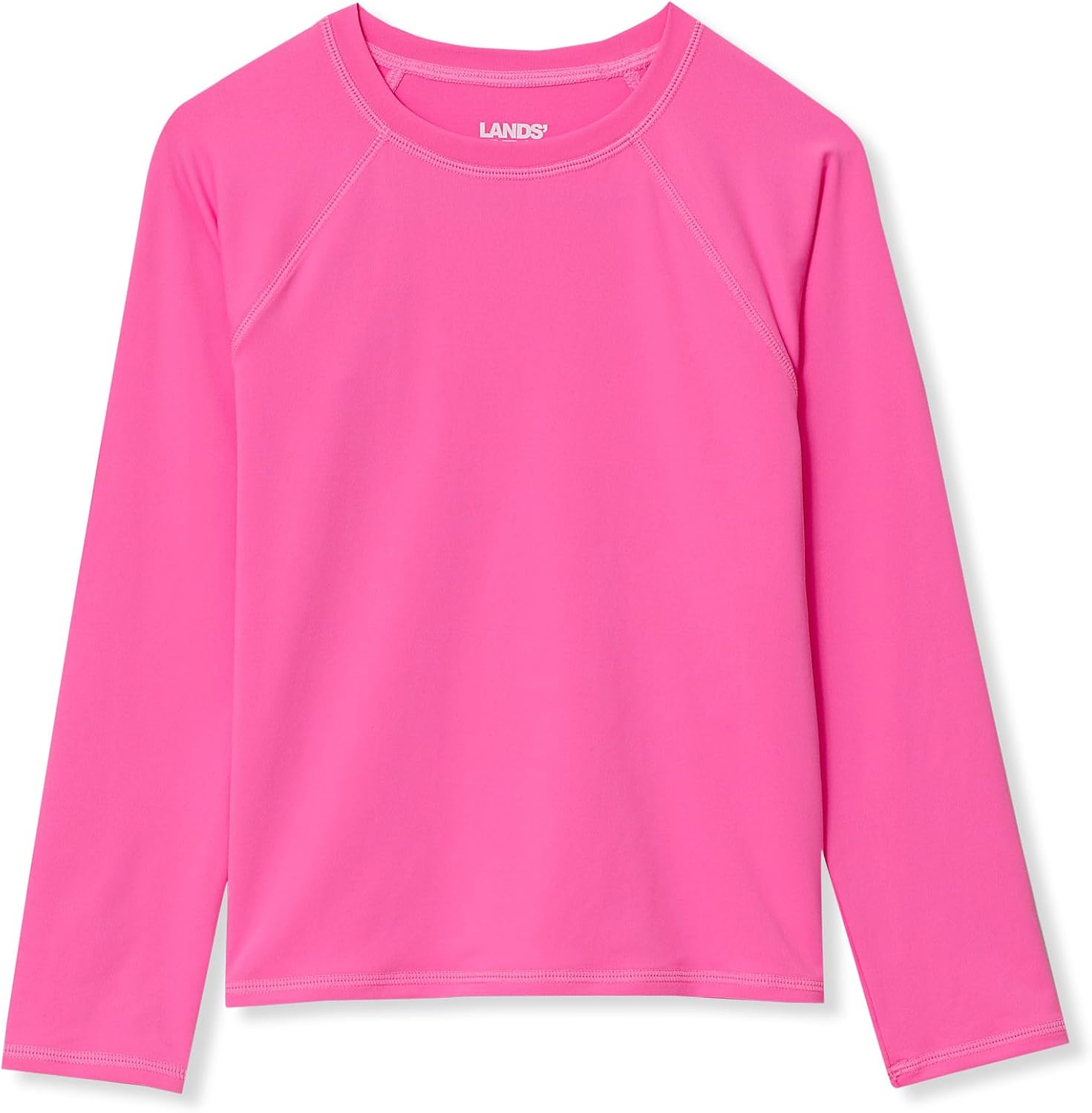 Lands' End Girls Long Sleeve Mock Neck UPF 50 Swim Rash Guard
