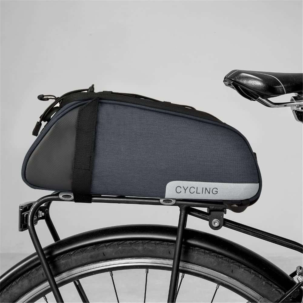 moonlux Unisex Adult 1 Bicycle Saddle Bag Pannier Rack Bag Backpack Side Bag 7L Reflective Black