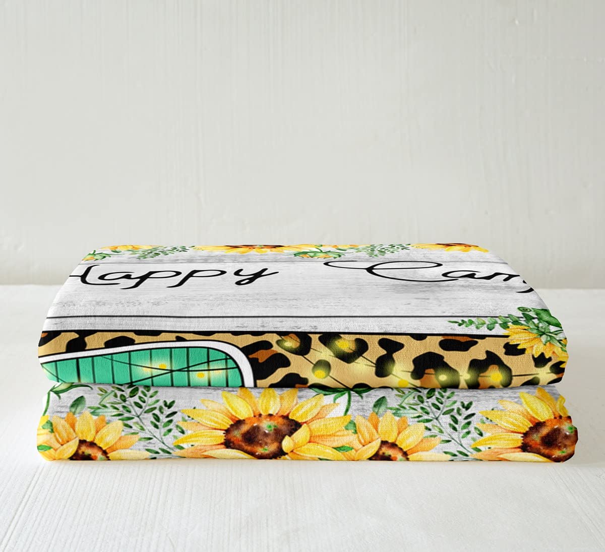 Manta de forro polar para coche, ideal para camping, para cama, sofá, niños, gran manta de sherpa, transpirable, de madera, floral, cálida, mullida, tamaño Queen, 90 x 90 pulgadas