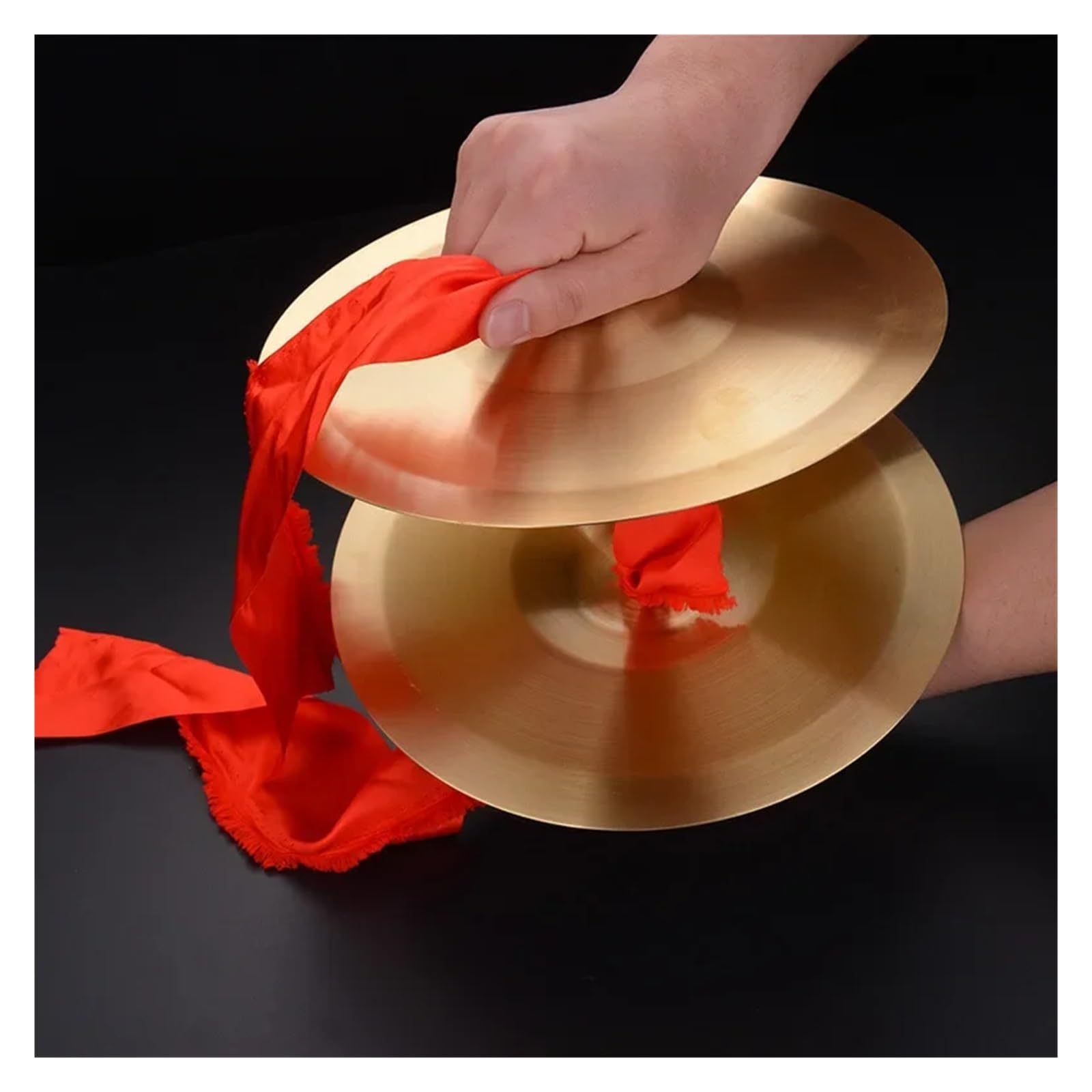 Platillos de Mano Gongs de instrumentos percusión mano platillo con ritmo escenario 1 par