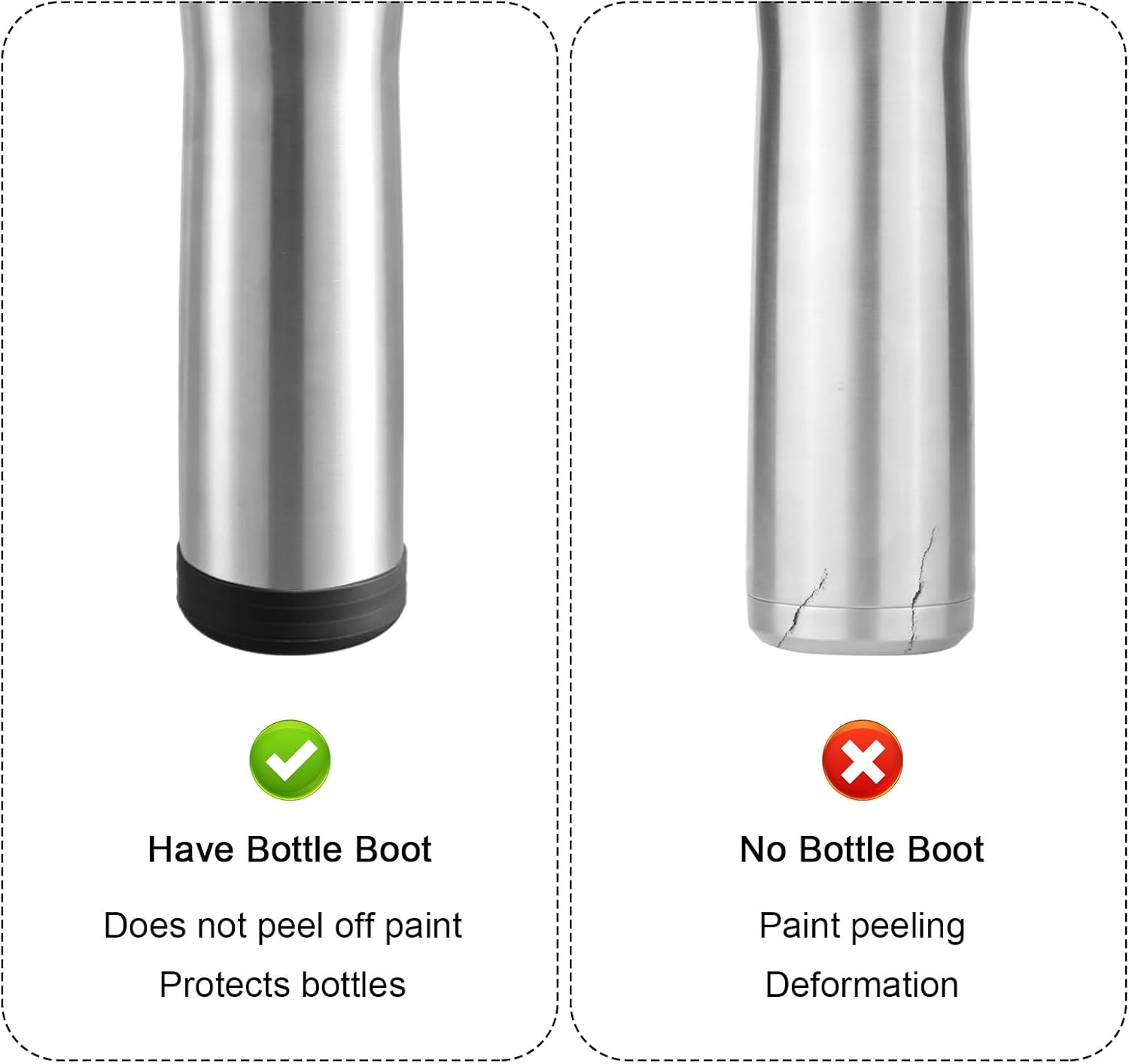 2pcs Silicone Water Bottle Boot for Contigo Ashland Chill 24oz, Protective Water Bottle Bottom Sleeve for Bottle Protection Accessories - Image 3