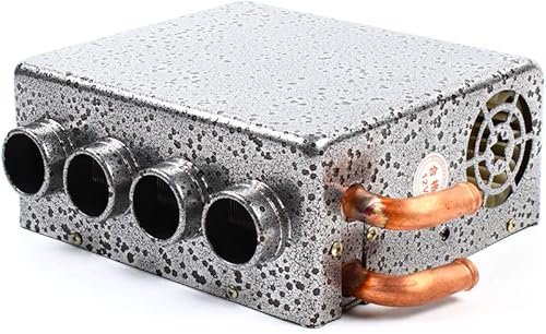 Miniatura 4 de Calentador compacto universal para debajo del salpicadero de 12 V 4 puertos con interruptor de velocidad para automóvilcamión aire acondicionado de
