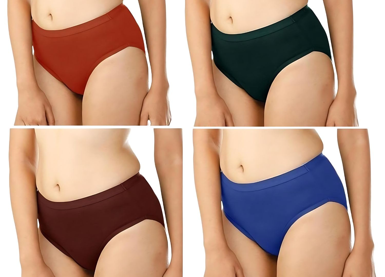ragthm Cotton Blend Pluse Size Big Size, Jumbo Size, Plus Size High Waist Hipsters Panties Set | Comfortable, Super Soft and Breathable Daily Use Panties for Womens (Pack of 4)-picture-31