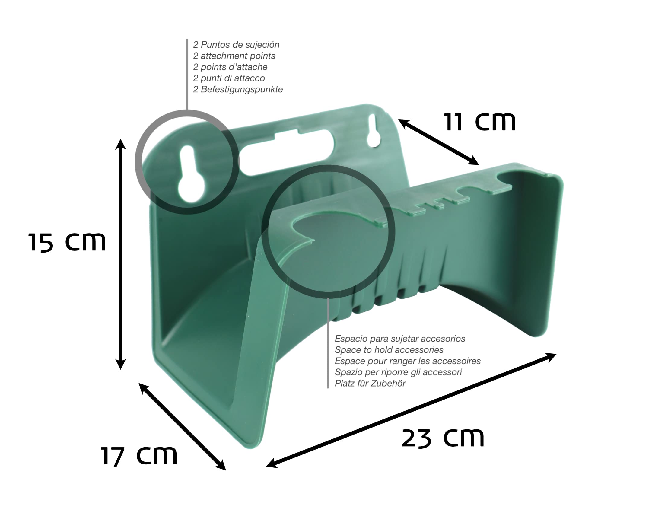 Aqua Control C2091 uchwyt do węża 10 kg, zielony, 15 x 22 x 14 cm