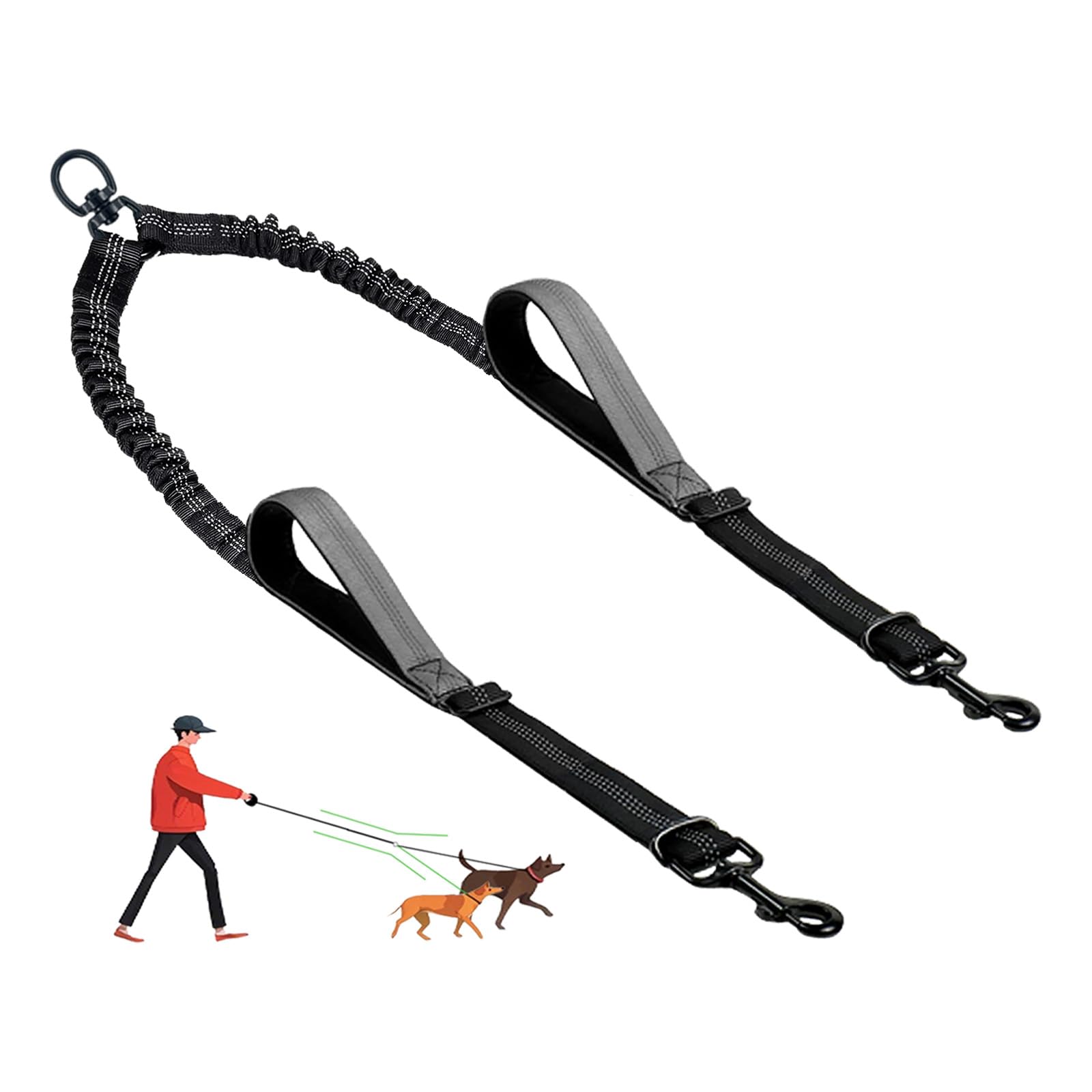 LEOSASA Double Dog Leash