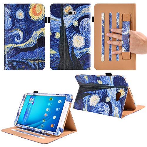Samsung Galaxy Tab A6 10.1 Case,VOVIPO Premium Leather Cover Stand Protective Folio Case For Samsung Galaxy Tab A6 10.1 T580/T585 With Handstrap And Cornor Protection (Fashion Navy)