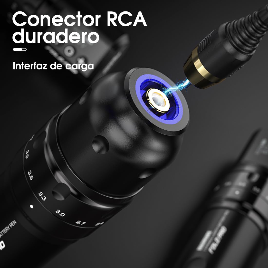 Dragonhawk Fold Pro Máquina de tatuar inalámbrica Bolígrafo con batería de 7 carreras 2.4-4.2mm, 2pcs batería de 1500mAh para tatuadores profesionales