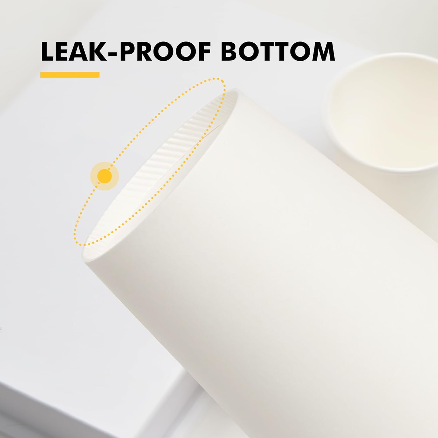 RACETOP 8 oz Disposable Coffee Cups [500 pack], Hot Coffee Cups 8 oz, Ideal for Office, Home, Party(500 pack) - Image 5