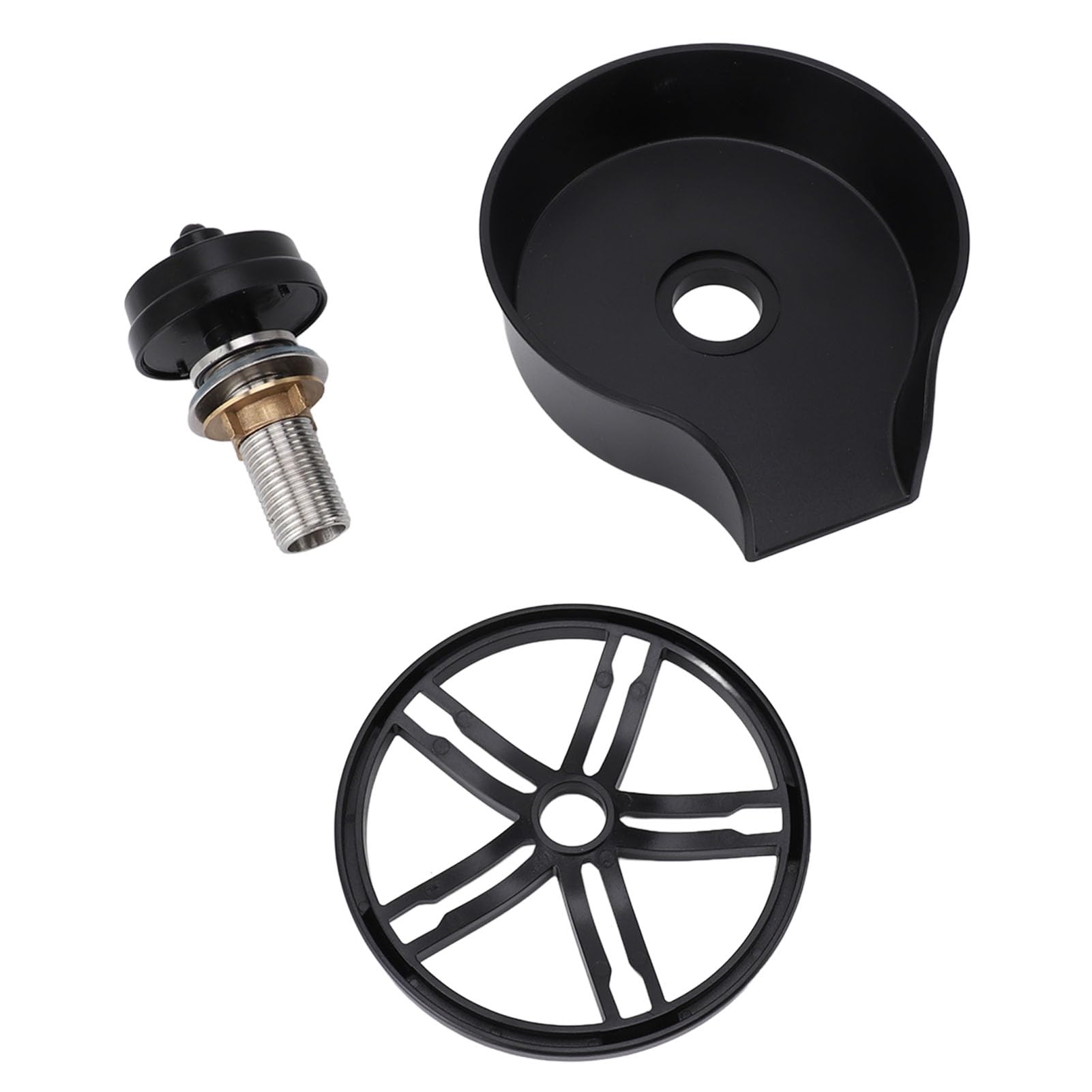 TOPINCN Enjuagador de Vidrio de Metal Profesional, Potente Lavavasos para Fregaderos de Cocina, Enjuagador de Vidrio Antioxidante para Bares y Cafeterías, Acero Inoxidable (BLACK)
