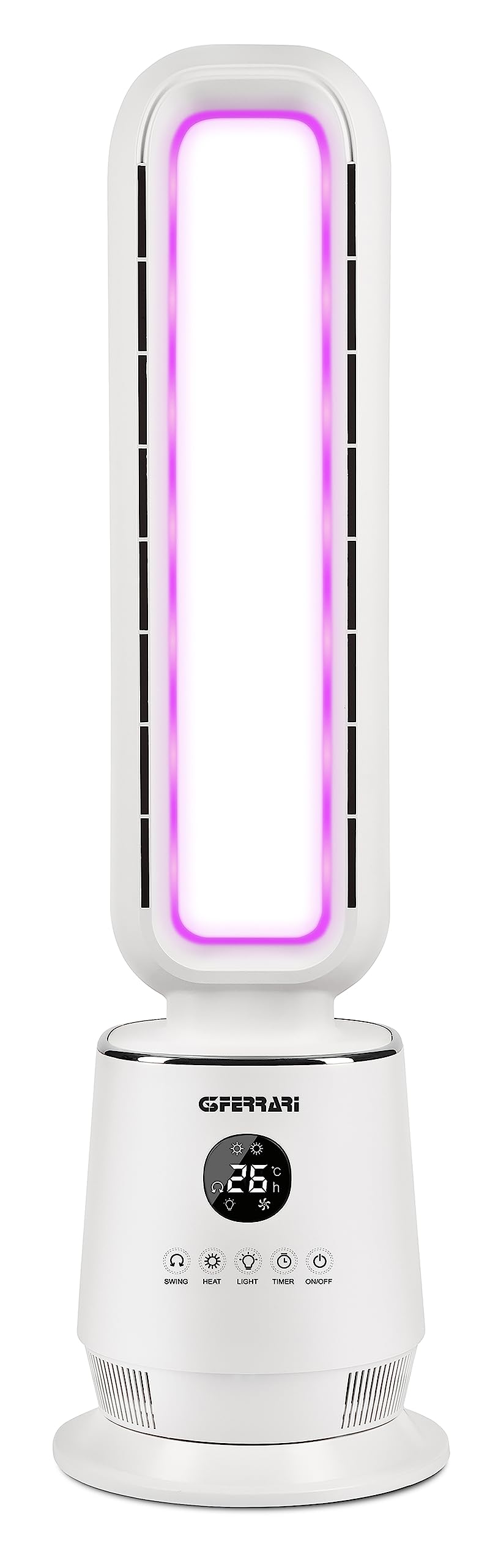 G3 Ferrari G60032 Termoventilatore Ceramico senza Pale, 2000 Watt, programmabile, 16-36°C, Bianco