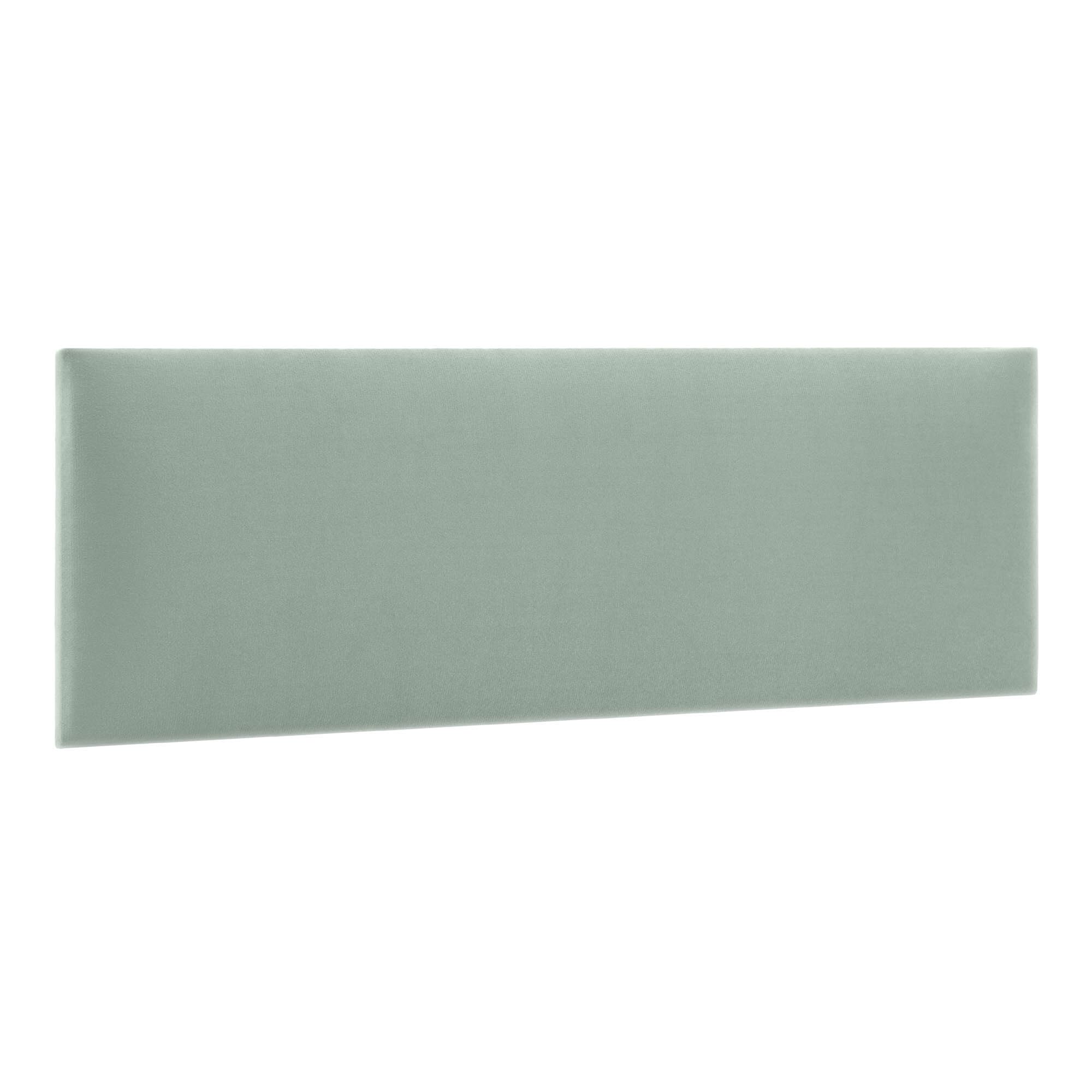 murando - Wall cushion as a headboard for a bed Rectangle Velvet 20x100 cm - Padded wall panel wall decoration for bedroom living room children's room - mint