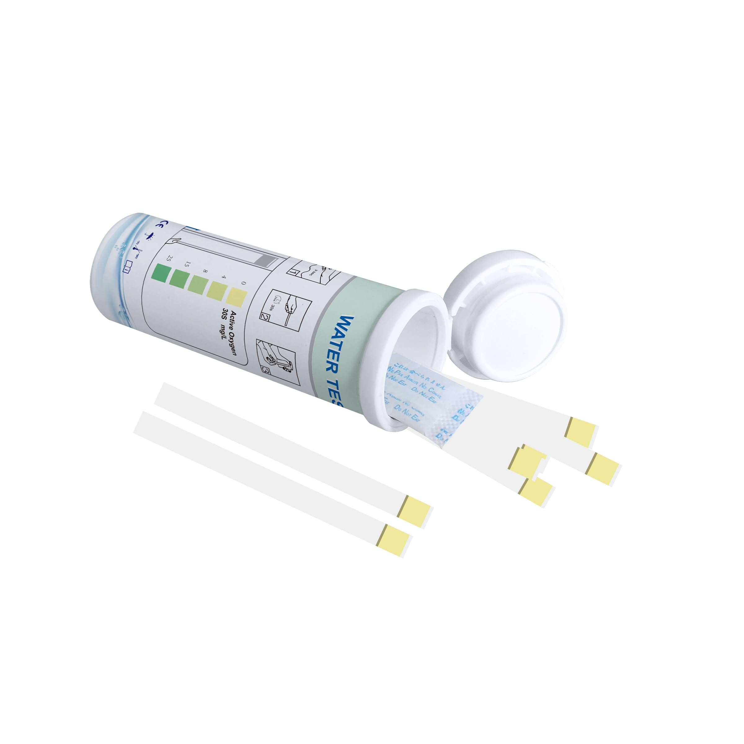Tiras de Prueba de Oxígeno Activo para Piscina y Spa – 50 Unidades, 0–25 mg/L, Análisis Rápido y Preciso de Ozono, Sin Cloro, Resultado en 30s