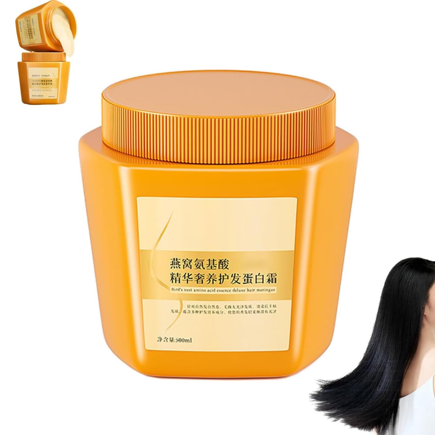Crème protéinée cheveux secs et crépus routine matinale sans frisottis 500 ml - 8