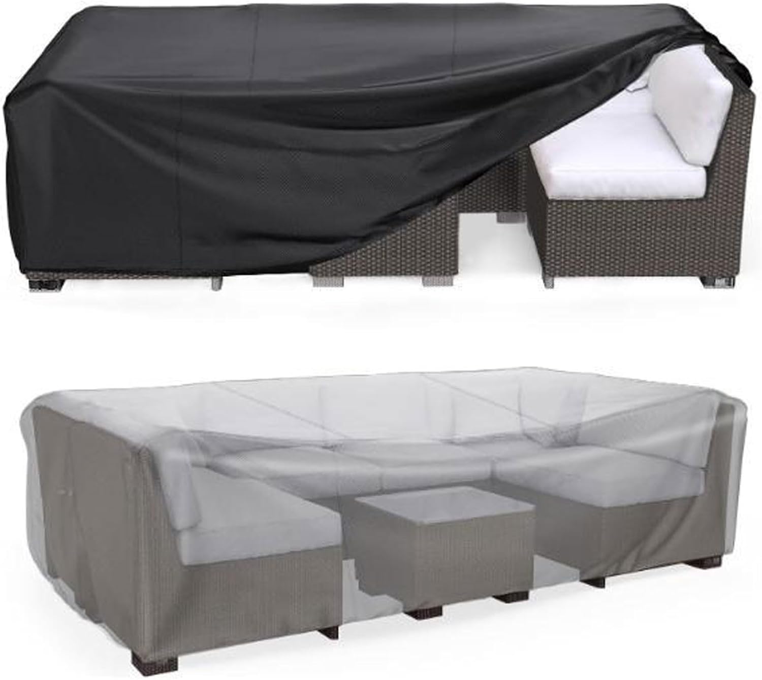 Waterproof Outdoor Loveseat Cover Heavy-Duty Windproof Protection for Patio Sofa, Garden Bench Backyard Furniture(250cm*200cm*80cm)