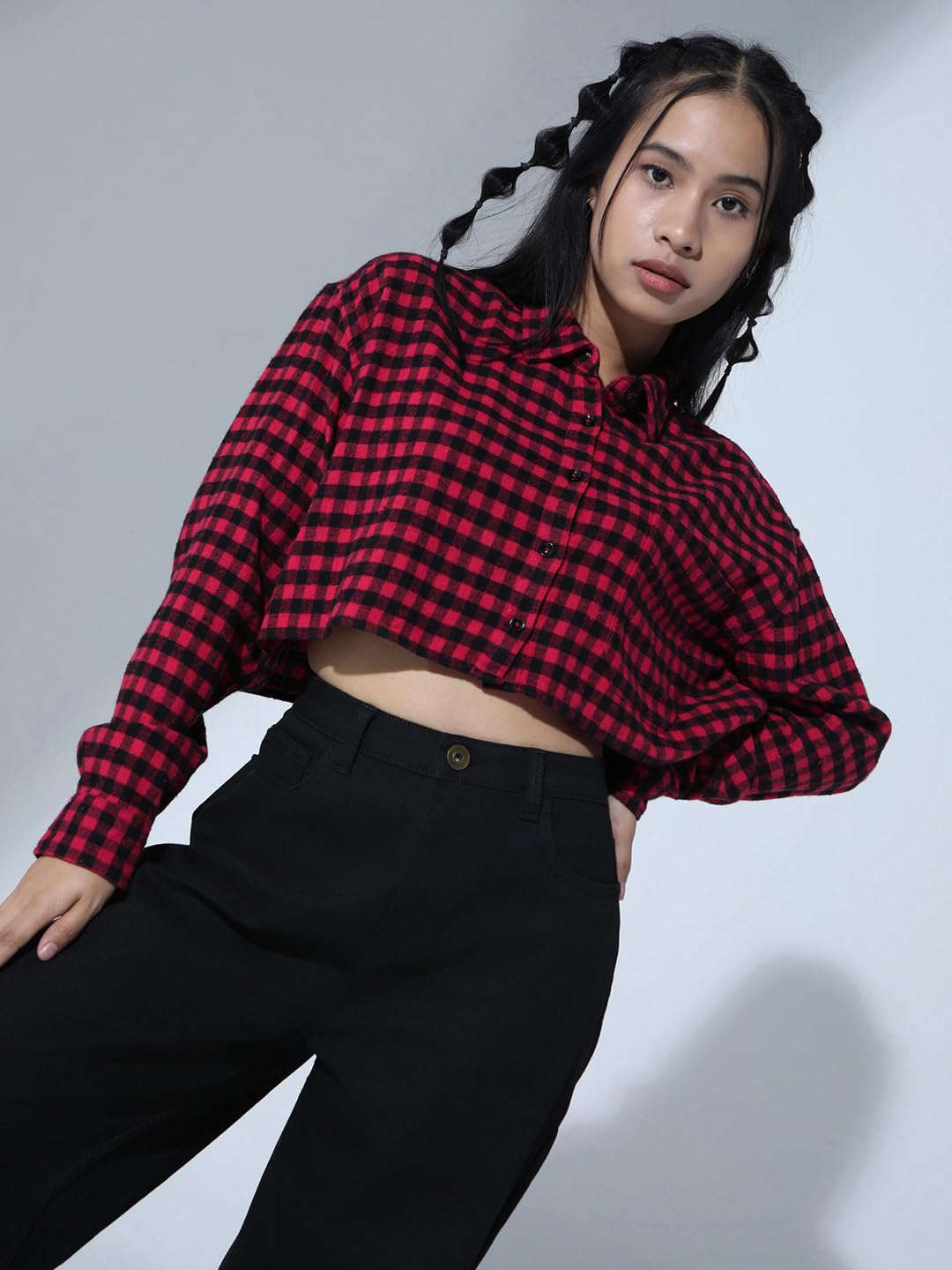 Hubberholme Camisas de fiesta de gran tamaño con cuello abierto para mujer, color verde
