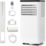 DORTALA climatiseur portable 8000 BTU, climatiseur portable 3-en-1 avec télécommande, déshumidificateur, minuterie 24H, kit de fenêtre pour appartement de 350 pi², chambre
