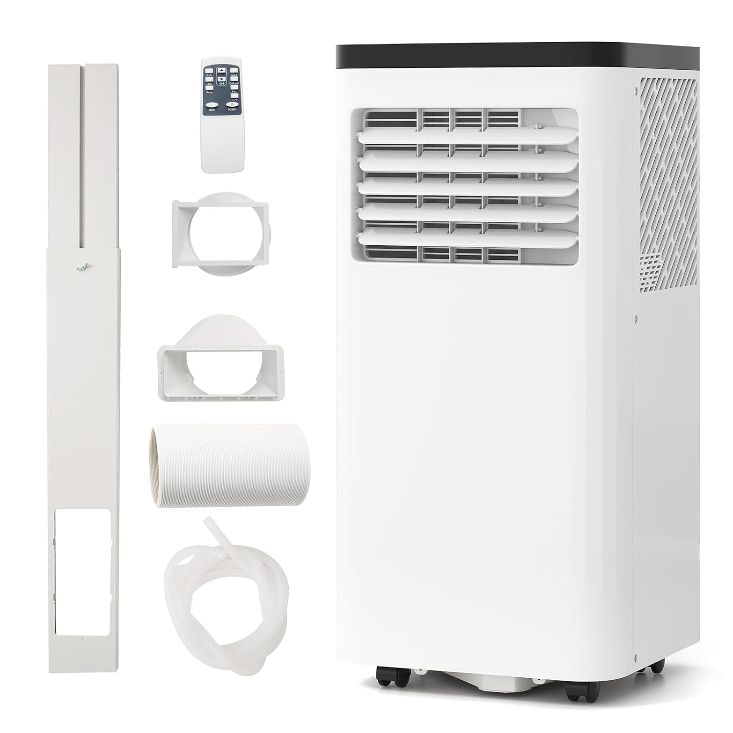 DORTALA Portable Air Conditioner 8000 BTU 3-in-1 Portable AC with Remote Control Dehumidifier 24H Timer Window Kit for
