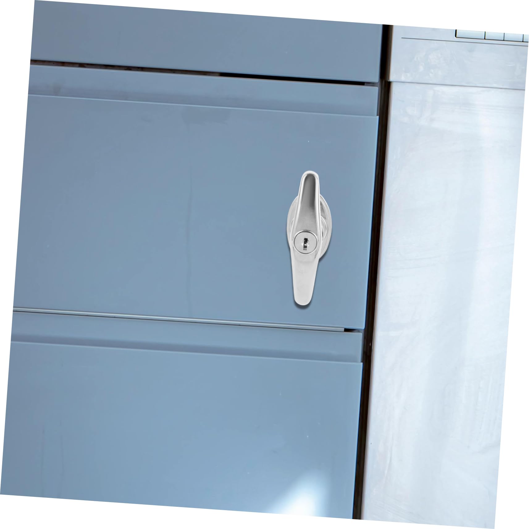 VILLCASE 3 Set Serratura Maniglia Porta Armadio Elettrico Per Cassetto Serrature Dell'armadio Con Chiavi Chiave Serratura Dell'armadio Serratura Da Scrivania Silver Lega Di Zinco