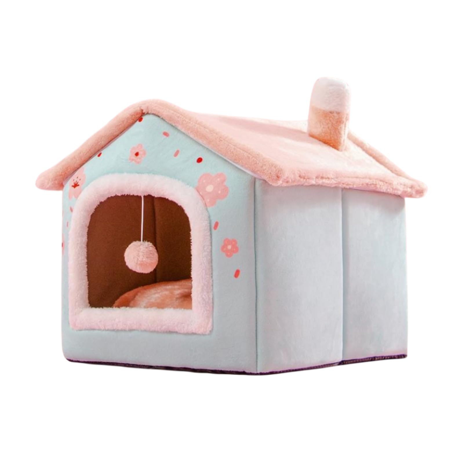 Panier pour chat apaisant style petite maison pour les siestes au salon