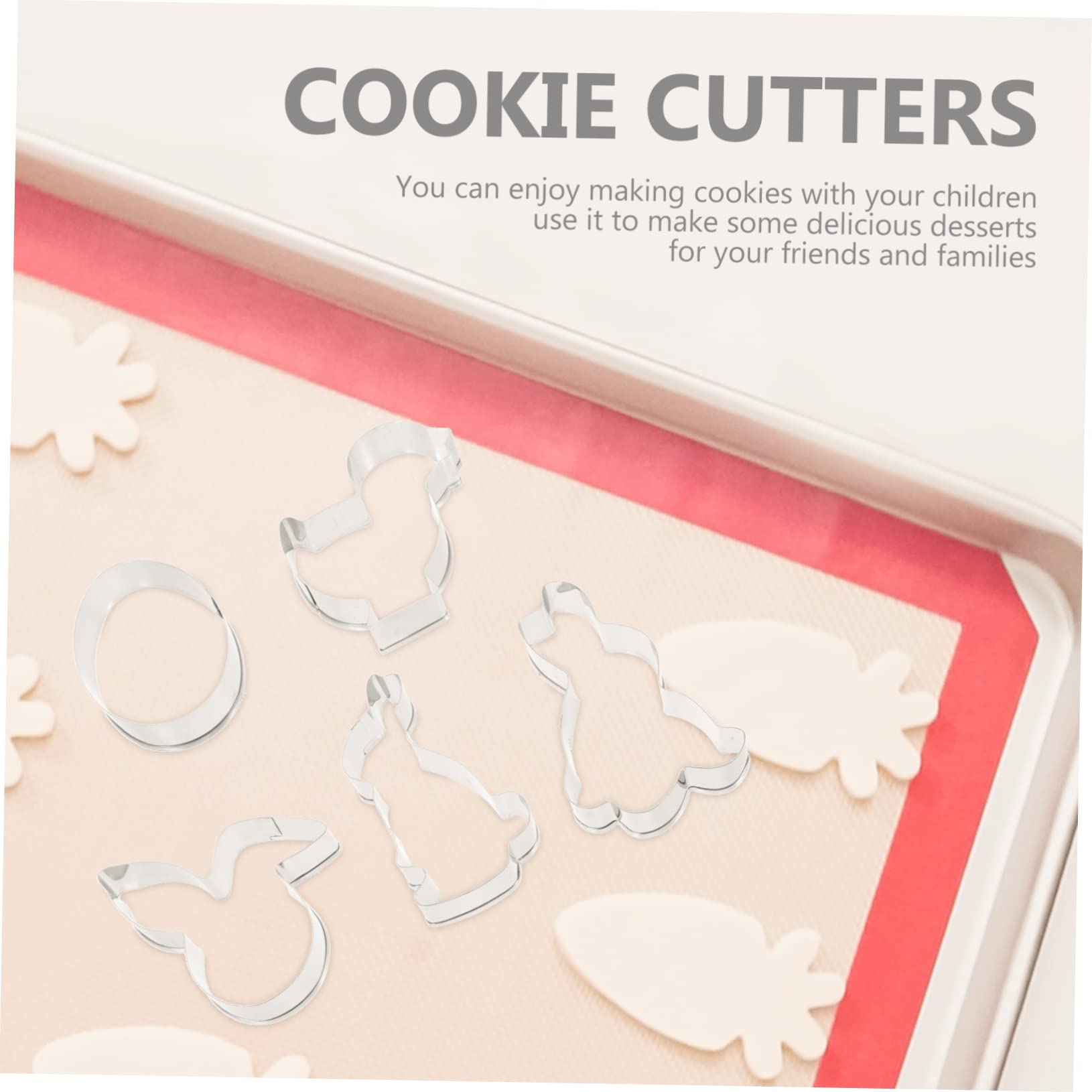 Abaodam 20piezas Cortadores De Galletas De Conejo y Para Pascua Moldes De Inoxidable Para Decoraciones De Fiesta De Pascua y Postres