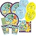 Produktbild amscan/spielum 46-teiliges Party-Set Pokemon - Teller Becher Servietten Luftballons Trinkhalme für 8 Kinder