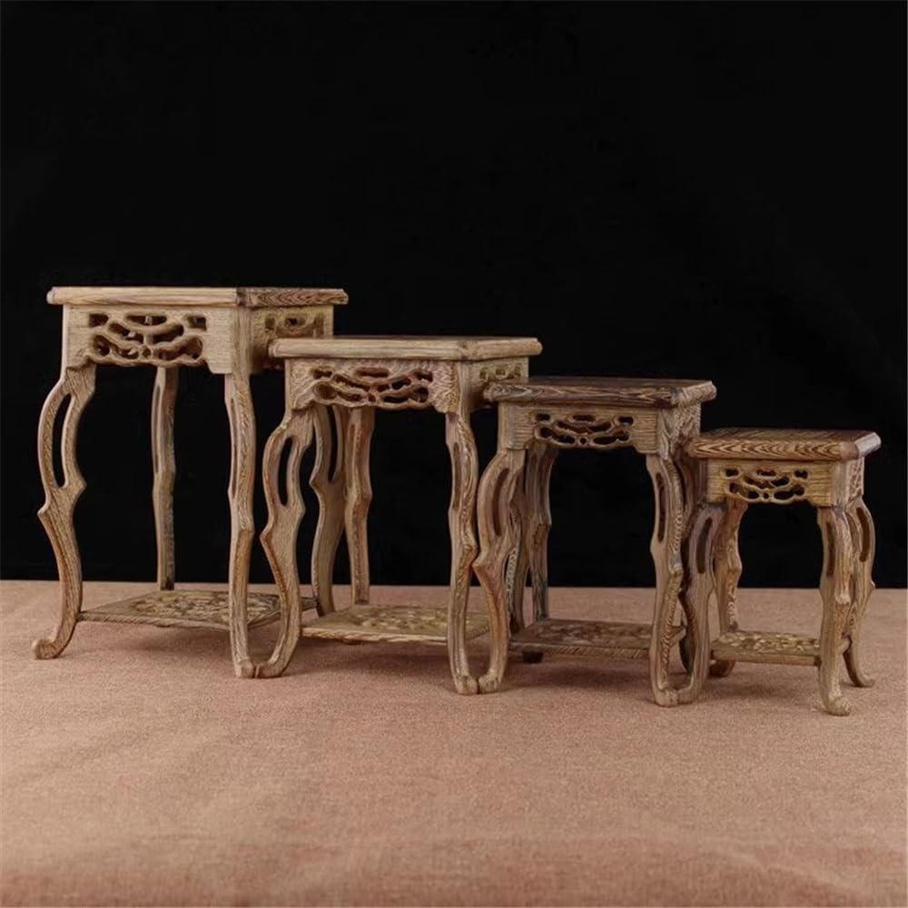 GEK208130 花瓶 台座 スタンド マホガニー 盆栽 スツール 台座 くり抜き 彫刻 花瓶 ティーポット 彫刻 ベース ホーム