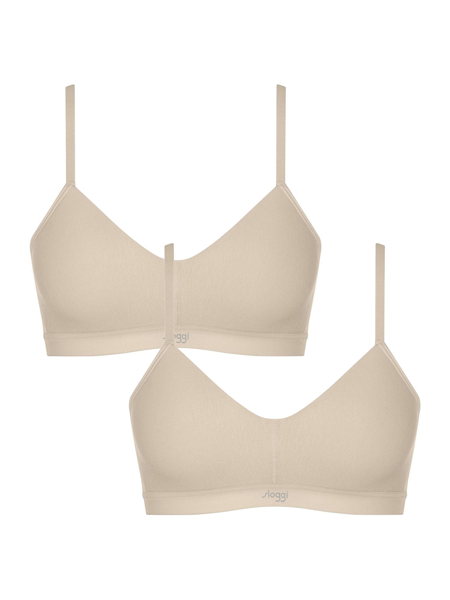 Sloggi Reggiseno da donna in cotone microfase, biancheria intima, confortevole, rimovibile, regolabile, senza cuciture, senza cuciture, senza stiratura, elasticizzato